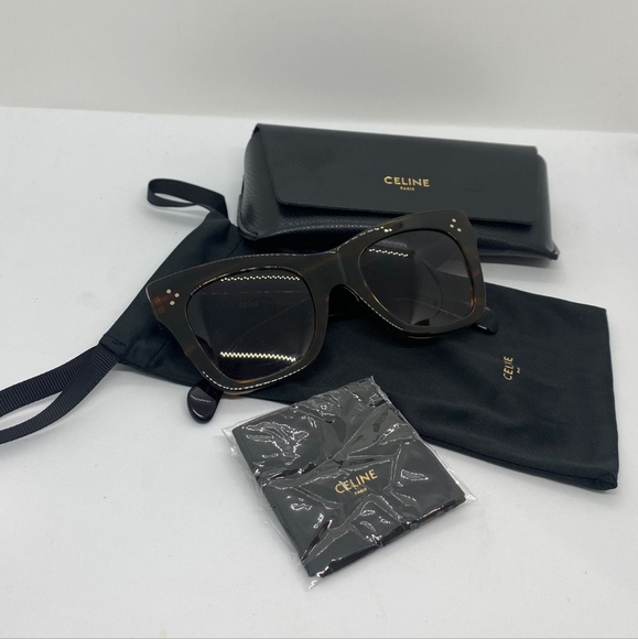 CELINE SUNGLASSES-Paris/ColorBrown/Bag, cleaning cloth and Case Original/No Box - Picture 6 of 12